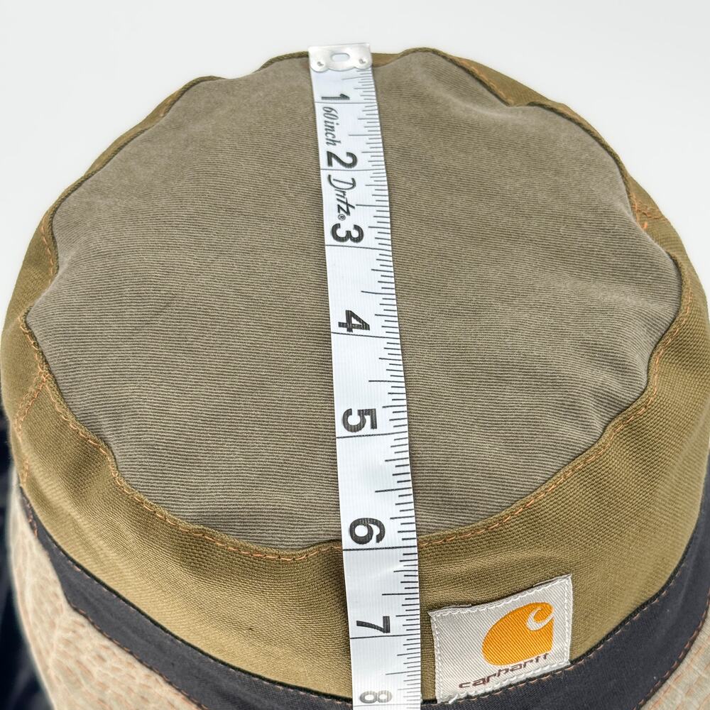 Carhartt WIP Four Color Colorblock Bucket Hat Olive Brown Charcoal Beige - Picture 7 of 9